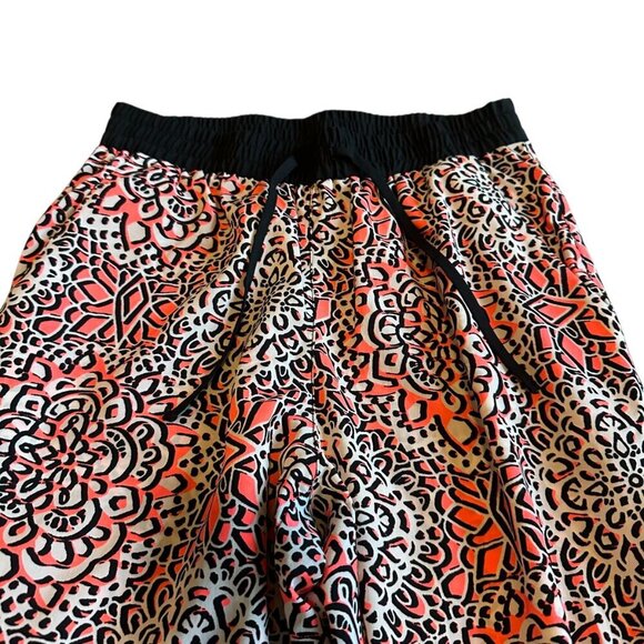 Topshop Petite Colorful Jogger Pants Boho Print Pull-On Drawstring Size 4P Women - Picture 2 of 11